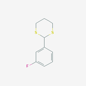molecular formula C10H11FS2 B12442080 2-(3-Fluorophenyl)-1,3-dithiane CAS No. 144461-79-0