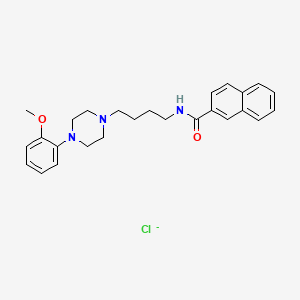 molecular formula C26H31ClN3O2- B12442104 N-{4-[4-(2-methoxyphenyl)piperazin-1-yl]butyl}naphthalene-2-carboxamide chloride 