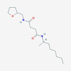 molecular formula C17H32N2O3 B12442114 N-(octan-2-yl)-N'-(tetrahydrofuran-2-ylmethyl)butanediamide 