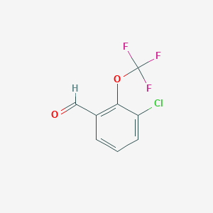 molecular formula C8H4ClF3O2 B12442128 3-Chloro-2-(trifluoromethoxy)benzaldehyde 