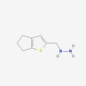 molecular formula C8H12N2S B12442138 ((5,6-Dihydro-4h-cyclopenta[b]thiophen-2-yl)methyl)hydrazine 