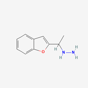 molecular formula C10H12N2O B12442140 [1-(1-Benzofuran-2-yl)ethyl]hydrazine CAS No. 1016498-93-3