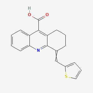 molecular formula C19H15NO2S B12442148 4-Thiophen-2-ylmethylene-1,2,3,4-tetrahydro-acridine-9-carboxylic acid 