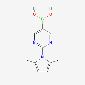molecular formula C10H12BN3O2 B12442163 (2-(2,5-Dimethyl-1H-pyrrol-1-yl)pyrimidin-5-yl)boronic acid 