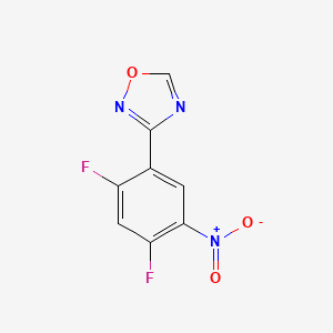 molecular formula C8H3F2N3O3 B12442172 3-(2,4-Difluoro-5-nitrophenyl)-1,2,4-oxadiazole 