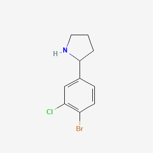 molecular formula C10H11BrClN B12442179 2-(4-Bromo-3-chlorophenyl)pyrrolidine 