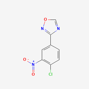 molecular formula C8H4ClN3O3 B12442182 3-(4-Chloro-3-nitrophenyl)-1,2,4-oxadiazole 