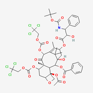 molecular formula C49H55Cl6NO18 B12442248 7,10-Di(trichloroethoxyformyl) docetaxel 