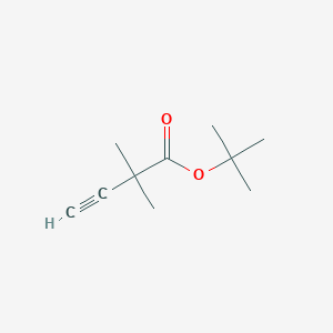 molecular formula C10H16O2 B12442264 Tert-butyl 2,2-dimethylbut-3-ynoate 