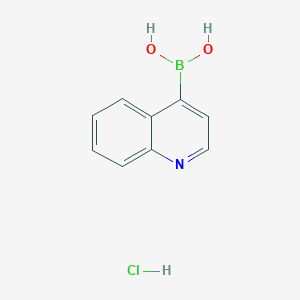 molecular formula C9H9BClNO2 B12442294 Quinolin-4-ylboronic acid hydrochloride 