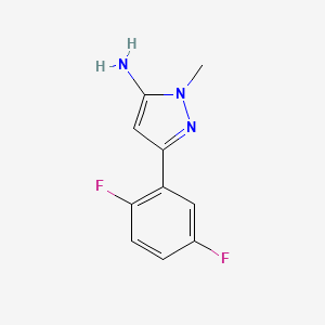 molecular formula C10H9F2N3 B12442301 3-(2,5-Difluorophenyl)-1-methyl-1H-pyrazol-5-amine 