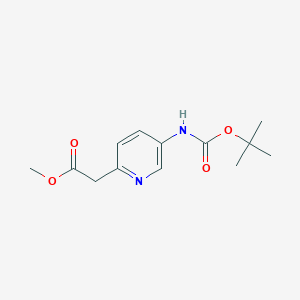 molecular formula C13H18N2O4 B12442310 Methyl 5-(Boc-amino)pyridine-2-acetate 