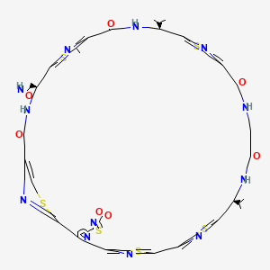 molecular formula C43H42N12O7S6 B1244240 Amithiamicin D 