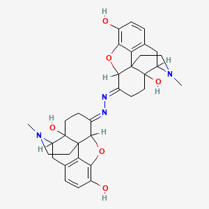 molecular formula C34H38N4O6 B1244249 Morphinan-6-one, 4,5-epoxy-3,14-dihydroxy-17-methyl-, [(5alpha)-4,5-epoxy-3,14-dihydroxy-17-methylmorphinan-6-ylidene]hydrazone, (5alpha)- 