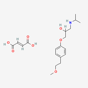 molecular formula C19H29NO7 B1244250 But-2-enedioic acid;1-[4-(2-methoxyethyl)phenoxy]-3-(propan-2-ylamino)propan-2-ol 