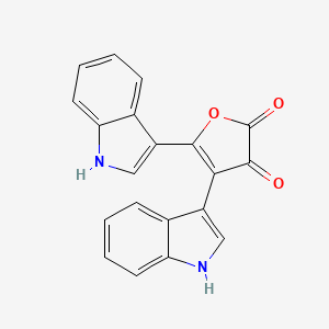 molecular formula C20H12N2O3 B1244252 4,5-Bis(1H-indole-3-yl)furan-2,3-dione 