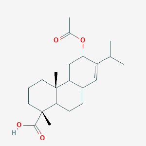 molecular formula C22H32O4 B12442778 12-Acetoxyabietic acid 