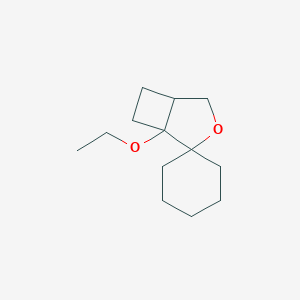 molecular formula C13H22O2 B124428 Spiro[cyclohexane-1,2-[3]oxabicyclo[3.2.0]heptane], 1-ethoxy-(9CI) CAS No. 150267-73-5