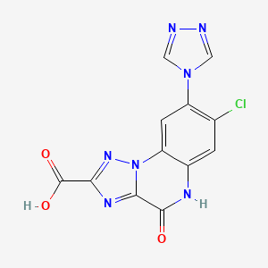 7-Chloro-4-oxo-8-[1,2,4]triazol-4-yl-4,5-dihydro-[1,2,4]triazolo[1,5-a]quinoxaline-2-carboxylic acid