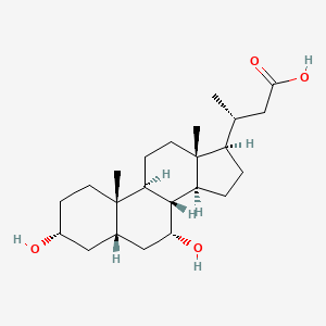 molecular formula C23H38O4 B1244307 Norchenodeoxycholic acid CAS No. 86386-61-0