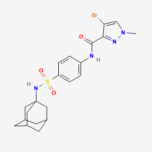 N-[4-(1-adamantylsulfamoyl)phenyl]-4-bromo-1-methyl-3-pyrazolecarboxamide
