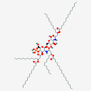 molecular formula C102H193N2O21P B1244345 [(3R)-1-[[(2R,3R,4R,5S,6R)-2-[[(2R,3S,4R,5R)-5-[[(3R)-3-hexadecanoyloxytetradecanoyl]amino]-3,4,6-trihydroxyoxan-2-yl]methoxy]-6-(hydroxymethyl)-5-phosphonooxy-4-[(3R)-3-tetradecanoyloxytetradecanoyl]oxyoxan-3-yl]amino]-1-oxotetradecan-3-yl] octadecanoate CAS No. 253119-91-4