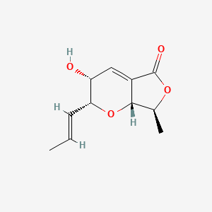 (2R,3R,7S,7aR)-3-Hydroxy-7-methyl-2-[(1E)-1-propen-1-yl]-2,3,7,7a-tetrahydro-5H-furo[3,4-b]pyran-5-one