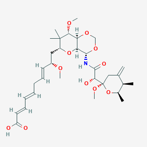 (2E,4E,7E,9S)-10-[(4S,4aS,6R,8S,8aR)-4-[[(2S)-2-hydroxy-2-[(2R,5R,6R)-2-methoxy-5,6-dimethyl-4-methylideneoxan-2-yl]acetyl]amino]-8-methoxy-7,7-dimethyl-4a,6,8,8a-tetrahydro-4H-pyrano[3,2-d][1,3]dioxin-6-yl]-9-methoxydeca-2,4,7-trienoic acid