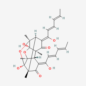 (1S,3R,4R,6Z,7S,8S,10R,11R,13Z,14S)-3,10-dihydroxy-6,13-bis[(2E,4E)-1-hydroxyhexa-2,4-dienylidene]-1,4,8,11-tetramethyl-2,9-dioxapentacyclo[8.4.0.03,8.04,14.07,11]tetradecane-5,12-dione