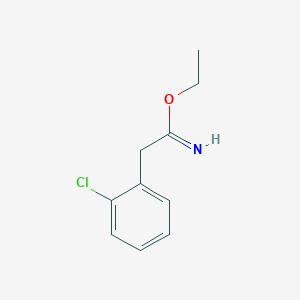 molecular formula C10H12ClNO B12443608 Ethyl 2-(2-chlorophenyl)ethanimidate CAS No. 34068-29-6