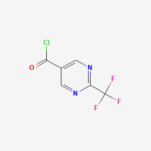 molecular formula C6H2ClF3N2O B12443631 2-(trifluoromethyl)pyrimidine-5-carbonyl Chloride 