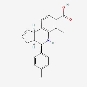 molecular formula C21H21NO2 B12443703 (3aS,4R,9bR)-6-methyl-4-(4-methylphenyl)-3a,4,5,9b-tetrahydro-3H-cyclopenta[c]quinoline-7-carboxylic acid 