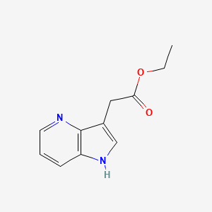 molecular formula C11H12N2O2 B12443719 ethyl 2-(1H-pyrrolo[3,2-b]pyridin-3-yl)acetate CAS No. 24509-71-5