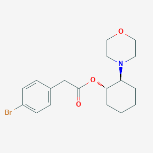 molecular formula C18H24BrNO3 B1244372 [(1S,2S)-2-morpholin-4-ylcyclohexyl] 2-(4-bromophenyl)acetate 