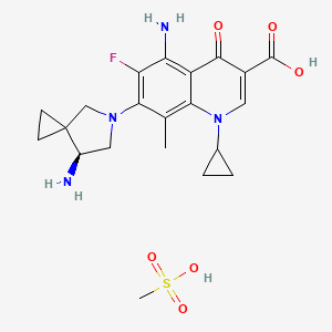 molecular formula C21H27FN4O6S B1244373 Olamufloxacin mesilate CAS No. 167888-07-5