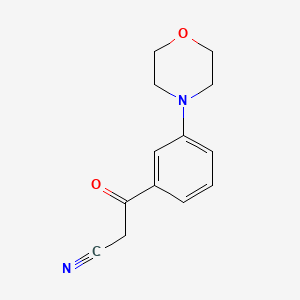 molecular formula C13H14N2O2 B12443754 3-(3-Morpholin-4-YL-phenyl)-3-oxo-propionitrile CAS No. 887591-28-8