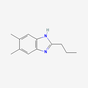 molecular formula C12H16N2 B12443767 5,6-Dimethyl-2-propyl-1H-benzo[d]imidazole 