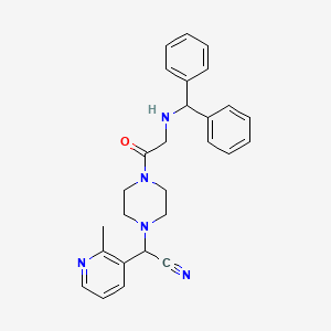 {4-[2-(Benzhydryl-amino)-acetyl]-piperazin-1-yl}-(2-methyl-pyridin-3-yl)-acetonitrile