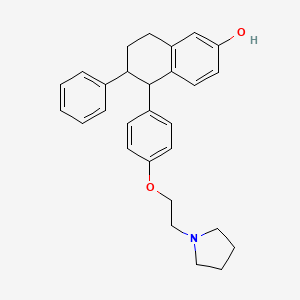 molecular formula C28H31NO2 B1244382 Lasofoxifene 