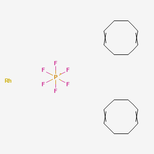 molecular formula C16H24F6PRh- B12443833 Cycloocta-1,5-diene;rhodium;hexafluorophosphate 