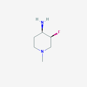 molecular formula C6H13FN2 B12443836 (3S,4R)-3-Fluoro-1-methylpiperidin-4-amine 