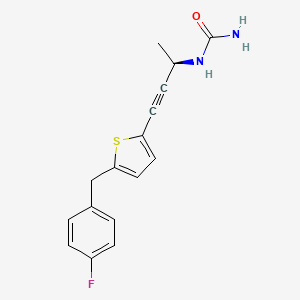 [(2R)-4-[5-[(4-fluorophenyl)methyl]thiophen-2-yl]but-3-yn-2-yl]urea