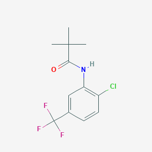 molecular formula C12H13ClF3NO B12443873 N-[2-chloro-5-(trifluoromethyl)phenyl]-2,2-dimethylpropanamide CAS No. 13691-96-8