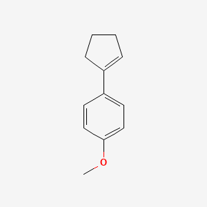 molecular formula C12H14O B12443876 1-(Cyclopent-1-en-1-yl)-4-methoxybenzene CAS No. 709-12-6
