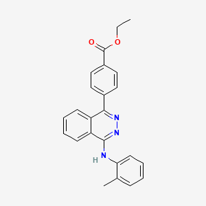 molecular formula C24H21N3O2 B12443880 Ethyl 4-{4-[(2-methylphenyl)amino]phthalazin-1-yl}benzoate 