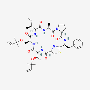 molecular formula C43H63N7O8S B1244394 Trunkamide 