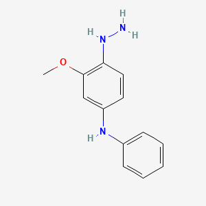 molecular formula C13H15N3O B12443944 (4-Hydrazino-3-methoxy-phenyl)-phenyl-amine CAS No. 887593-81-9
