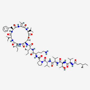 molecular formula C75H124N14O16 B1244396 Elisidepsin 
