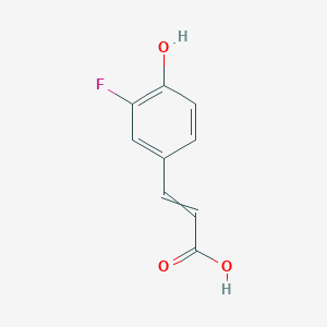 molecular formula C9H7FO3 B12444029 3-(3-Fluoro-4-hydroxyphenyl)prop-2-enoic acid 