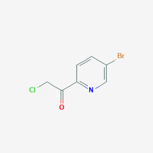 molecular formula C7H5BrClNO B12444045 1-(5-Bromopyridin-2-yl)-2-chloroethan-1-one 